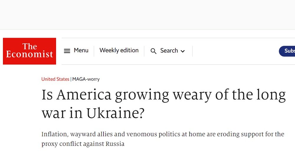 Для многих представителей элит США война на Украине уже проиграна - The Economist