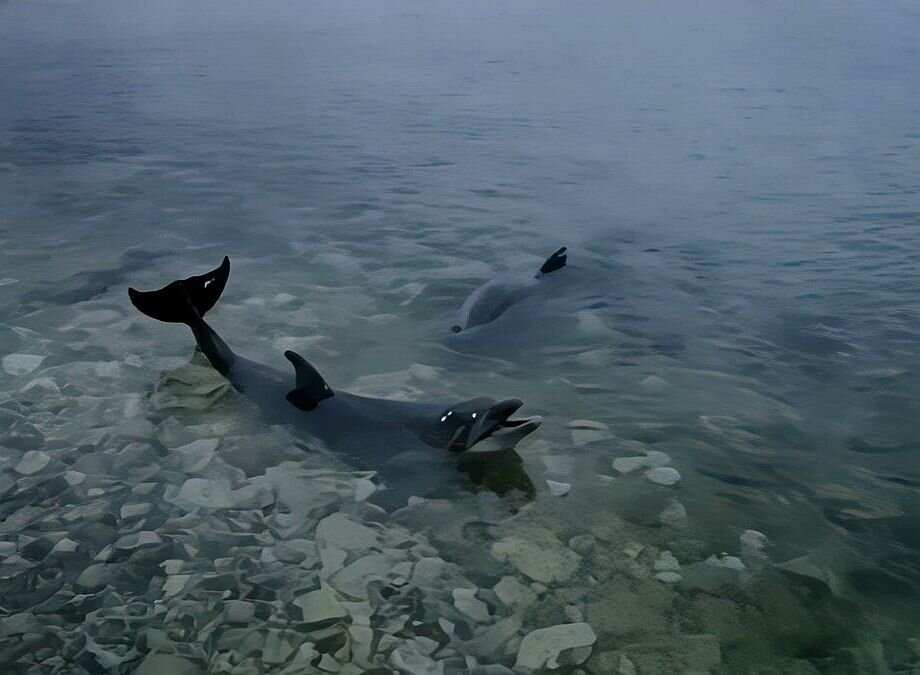 В Севастополе спасают выброшенных в море прирученных дельфинов