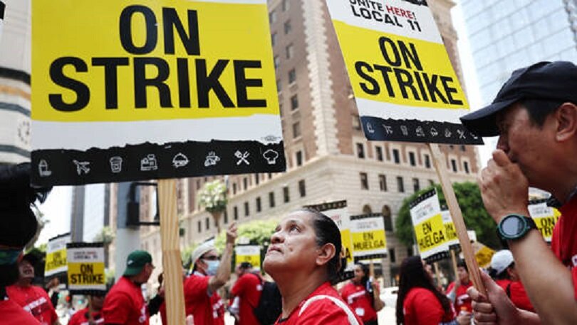 В Калифорнии начались массовые забастовки сотрудников отелей